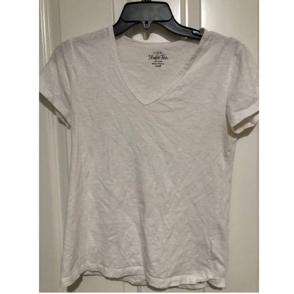 J crew studio tee size s white